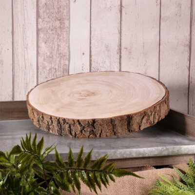 Christmas Rustic Wood Slice Plate Wood Log Slab Cake Stand Sizes Wedding  Decor UK