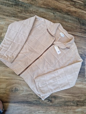 All Together Tan All Quilted Mineral Jacket Size Large
