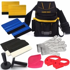 Pro Car Squeegee Vinyl Wrap Tools Kit Combo Razor Snitty Cutter Magnets Bag Set
