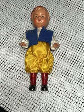 Vintage Hard Plastic Boy Doll, Marked "EDI Germany, 6.5", Celluloid
