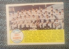 1958 Topps Baseball Card #19 San Francisco Giants G