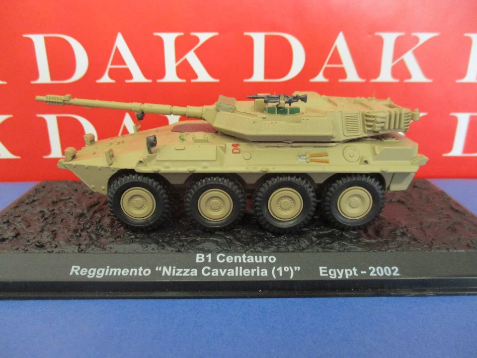 Die cast 1/72 Modellino Carro Tank B1 Centauro Reg. Nizza Cavalleria Egitto 2002 - Immagine 2 di 4