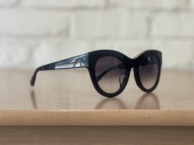 Stella McCartney SC0018SA 001 Black Gold Sunglasses 51:22  display picture 3