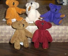 1 ONLY YOUR COLOR CHOICE  MINIATURE BEAR 2 1/4"  JOINTED ARMS & LEG