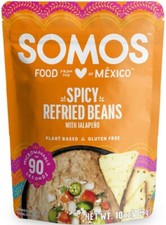 Somos Spicy Refried Beans - Gluten Free Non-GMO - 10 oz