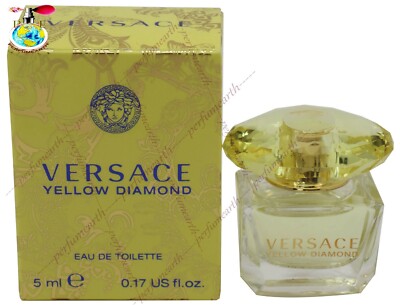 VERSACE YELLOW DIAMOND 0.17 OZ EDT SPLASH MINI FOR WOMEN NEW IN A BOX BY VERSACE
