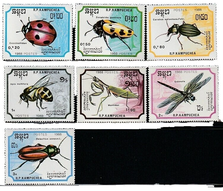 Los insectos Sellos de Camboya