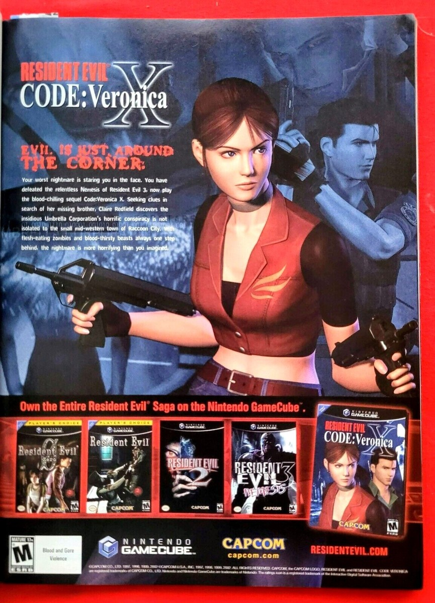 RARE! 2003 RESIDENT EVIL Code Veronica X GameCube Video Game
