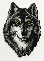 Realistic Wolf Embroidered Sew Iron On Patch P106 on sale Realistic Wolf Embroidered Sew Iron On Patch P106 on sale