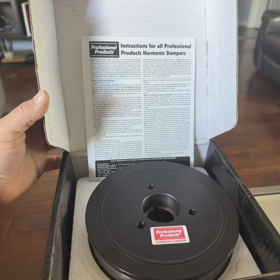 Amortiguador armónico Professional Products 6,8" para Ford Modular 4,6 L V8 80011 Foto 4 de 4