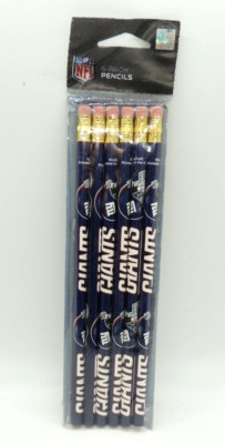NFL New York Giants Team Logo 6-Pack Pencils NEW Win Craft Sports