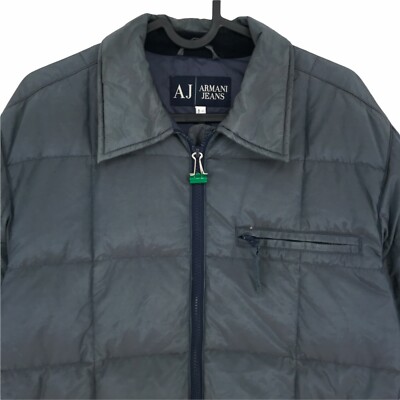 Armani Jeans コート、サイズ　40(L) ARMANI JEANS アルマーニジーンズ レザーコート ブラック サイズ