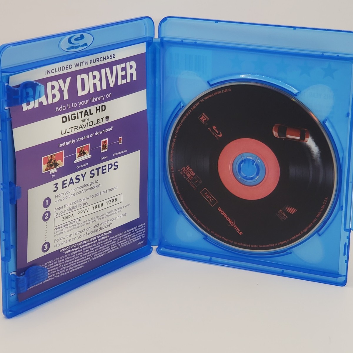 Baby Driver Blu-ray 2017 Ansel Elgort Lily James Jamie Foxx Kevin