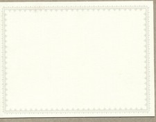 Anna Griffin Box of 10 Flat Notecards Cream with Silver ornate border