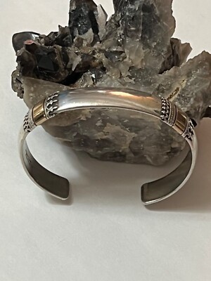 RARE Elgin Tom Sterling 14k Navajo Native American Cuff Bracelet Engraveable