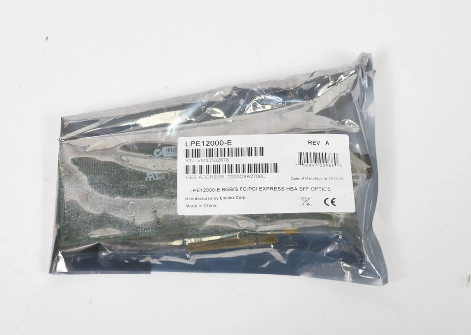 Emulex LPE12000-E 8Gb/s Fibre Channel PCIe HBA with SFF Optics - Image 3 of 3