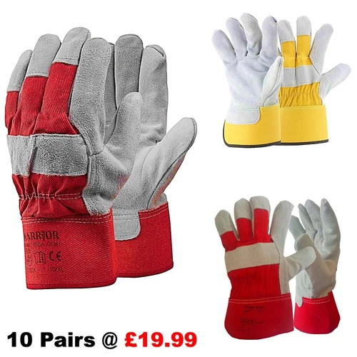 Heavy Duty Rigger Leather Gardening Gloves Ladies Men's Thorn Proof Garden Work