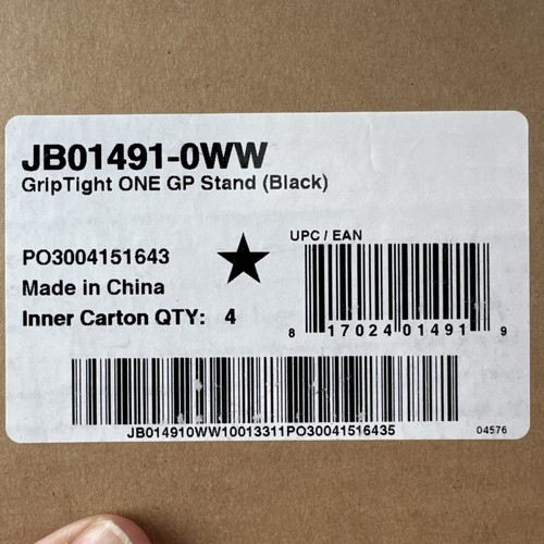 Joby JB01491-0WW GripTight One GP Stand black tripod 4 units per box phone new