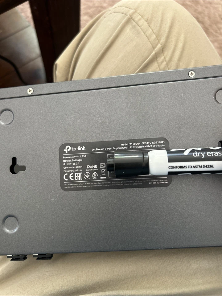 TP-LINK T1500G-10MPS JetStream 8-Port Gigabit Smart POE+ Switch w/2 SFP Slots - Image 4 of 4