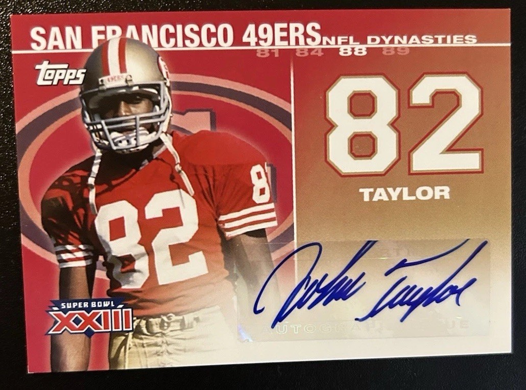 2008 Topps NFL Dynasties Tribute Auto #/200 John Taylor #DYNA-JT San Fran 49ers