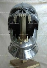 Casco Cara Calavera Demoníaca Medieval Larp Caballero Halloween Decoración Artículo de Regalo