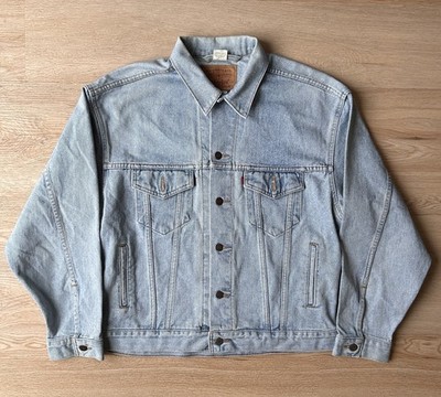 Vintage 90s Levi s Denim Trucker Jacket Medium 70507-4834 Light Wash