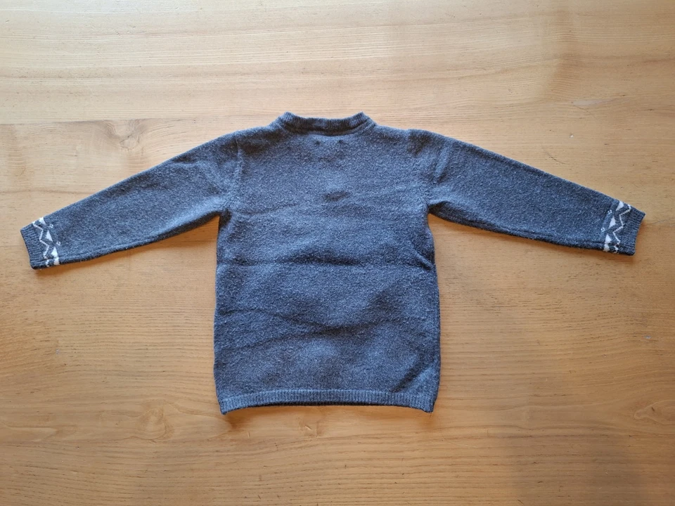 C&A Weihnachtspullover Feinstrick Pullover Gr. 86 Grau Santa Jungen - Bild 2 von 4