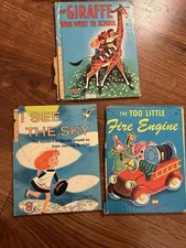 Vintage Children's Wonder Book Lot 3 I See The Sky