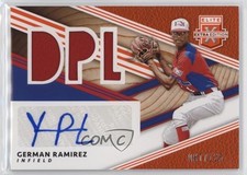 2020 Elite Extra Edition DPL Material Signatures Orange German Ramirez Auto 08jk