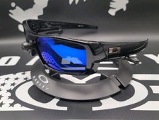   Oakley Gascan S, Polished Black Frame, Blue Iridium Pol. Lens, Gunmetal Icons