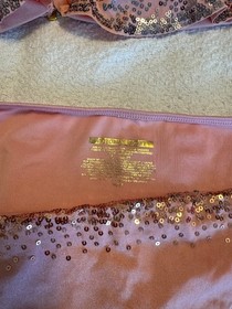 Victoria's Secret Pink Sequin Ruffle Bandeau Bikini Set