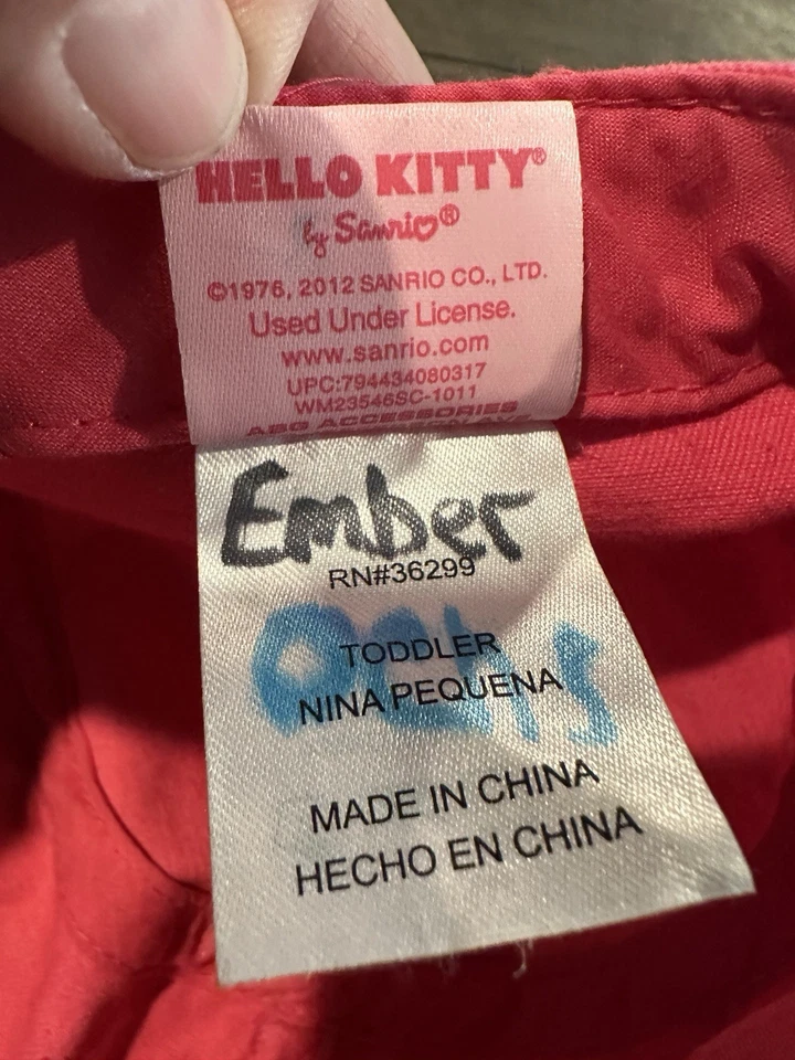 Sanrio Toddler Hello Kitty Hat Cap pink sequin cat kitten girly - Image 4 of 4