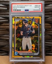 2024 Bowman Chrome Draft Sapphire Gold /50 Bryce Eldridge BDC48 PSA 10 Giants