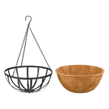 16 In. English Coconut Hanging Planter Basket (16 In. D X 7.5 In. H)