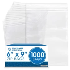 2 Mil Clear Reclosable Zip Poly Bags with Resealable Lock Seal Zipper
