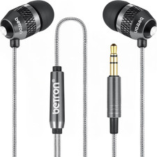 Betron B25 Earphones, Noise Isolating in-Ear Wired Headphones One Size, Black