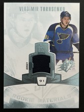 Vladimir Tarasenko 2013-14 Upper Deck SPx Rookie Materials Jersey Card #RM-VT. rookie card picture