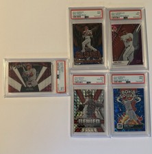 Panini 2022 Mike Trout MLB Trading Card Lot - 5 Mint Gem Serial Numbered Cards