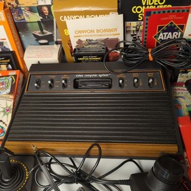 Atari CX-2600 Console Bundle Complete in box w 10 CIB games working 1980