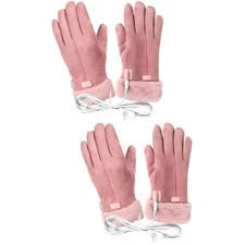 2 Sets Rechargeable Heated Gloves Warm Winter with Warmers Built