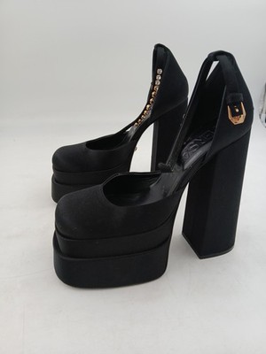 Versace Medusa Aevitas Shoes Womens Platform Ankle Strap Heels Italy Size 9