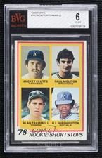 1978 Topps Rookie Shortstops Mickey Klutts Paul Molitor Alan Trammell BVG 6 3hd