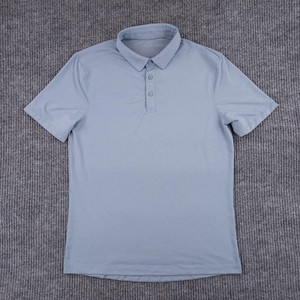 Lululemon Polo Shirt Mens Small Blue Performance Golf Lightweight Stretch