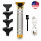 Professional Vintage T9 Silver Beard Trimmer for Men – Cordless Hair Clipper kit