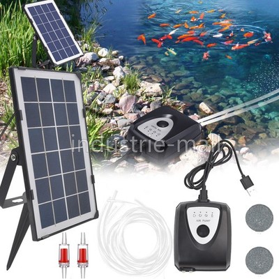 3.5W Solar Teichbelüfter mit 4000mAh Akku Solar Sauerstoffpumpe für Teich Garten