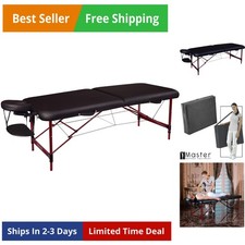 Zephyr Lightweight Portable Massage Table Package- Tattoo Table- Spa Bed Blac...