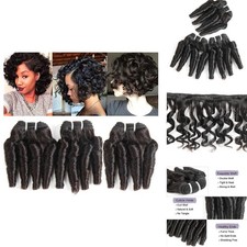 Funmi Hair 3 Bundles 12" 12" 12" Brazilian Burmese Curly Human Hair Extensions