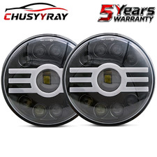 Black 7inch Round Led Headlight Hi-lo Beam For Chevy C10 C20 Pickup G10 G20 Nova