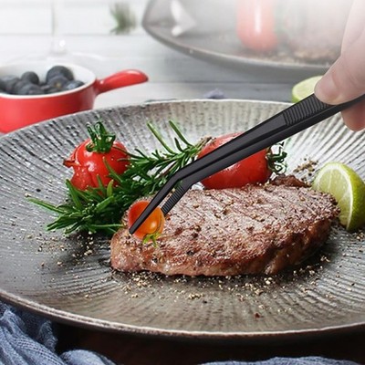 Grillzange 430 Edelstahl rutschfester strukturierter Griff f��r H?hnchenbrust