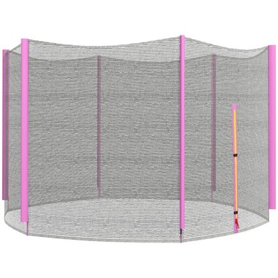 Sportnow 8ft Trampolin-Sicherheitsnetz mit Reißverschluss, pink, generalüberholt
